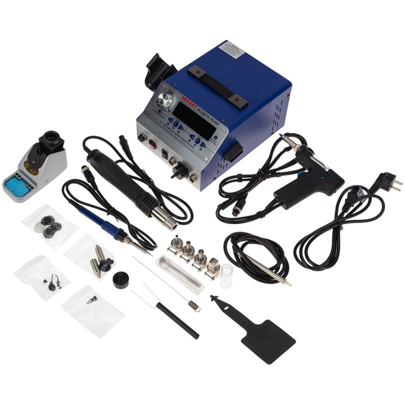 Изображение товара Паяльная станция Rexant R048K 160-480°C с ЖК дисплеем и насадками