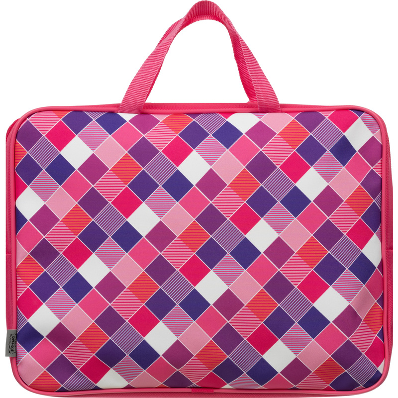 Изображение товара Папка для тетрадей Комус Класс клетка розовая А4 с ручками полиэстер Россия