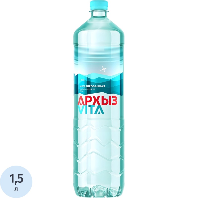 Изображение товара Вода минеральная Архыз Vita 1.5л столовая негазированная природная вода