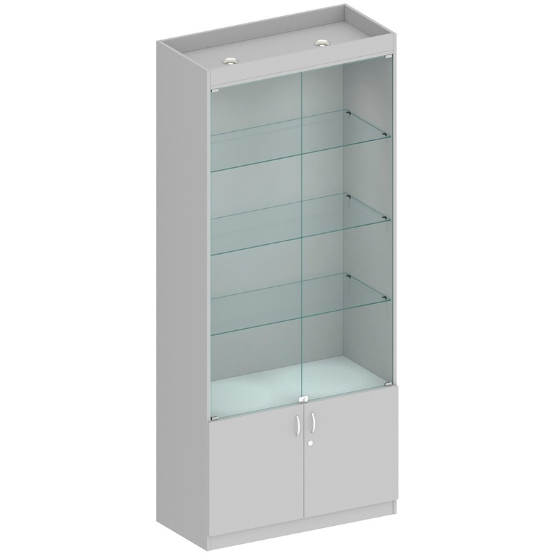 Изображение товара Витрина для товаров 1-1 с подсветкой и стеклянными дверями