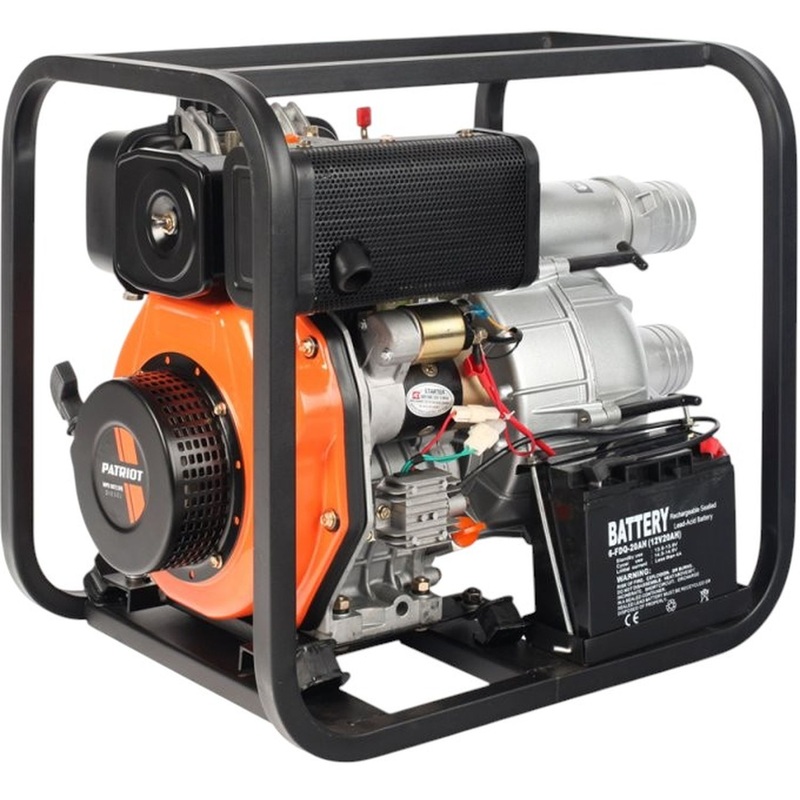 Изображение товара Мотопомпа Patriot MPD 3072 SFE дизельная для грязной воды мощность 5.7 л.с.