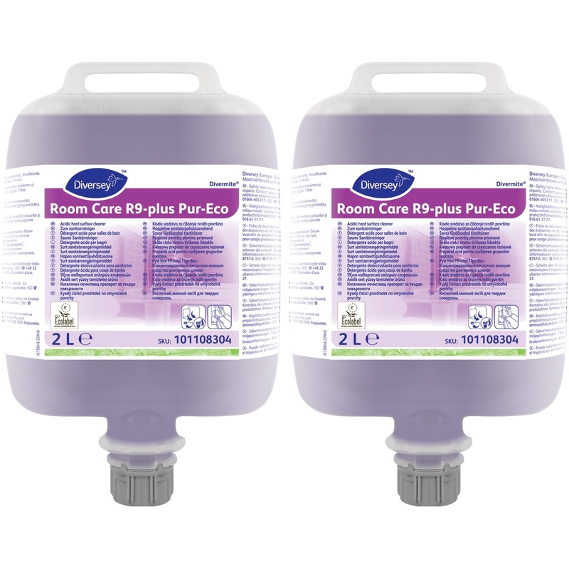 Изображение товара Средство для сантехники моющее Diversey Room Care R9-plus Pur-Eco 2 л (2 штуки в упаковке)