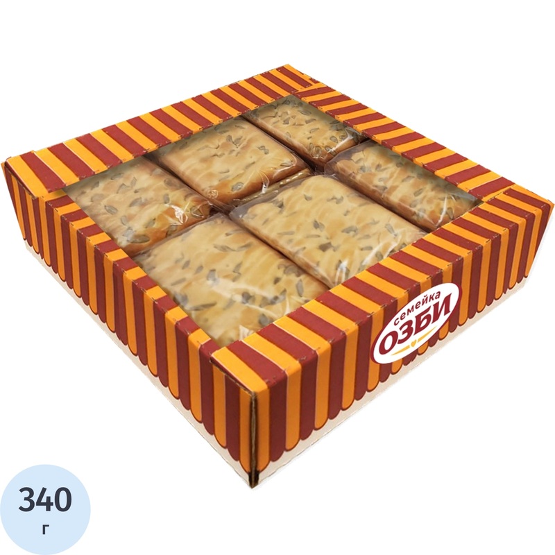 Изображение товара Печенье затяжное Семейка Озби с семенами подсолнечника 340 г