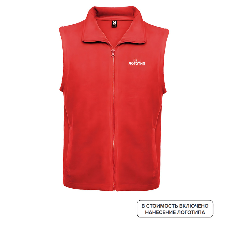 Изображение товара Флисовый жилет Bellagio с нанесением логотипа, опт 10 штук, размеры S-3XL