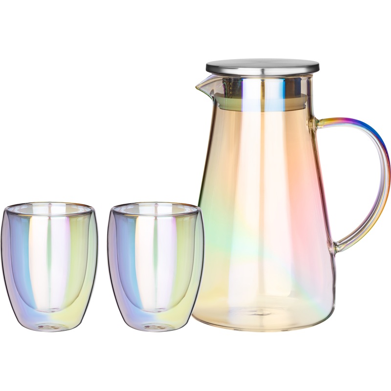 Изображение товара Набор для сока/воды Agness 3 предмета (кувшин 1.2 л и 2 стакана 350 мл, 887-182)