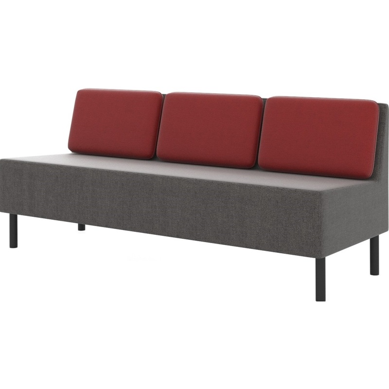 Изображение товара Модуль диван прямой Select 3-М трехместный бордовый/серый (ткань)