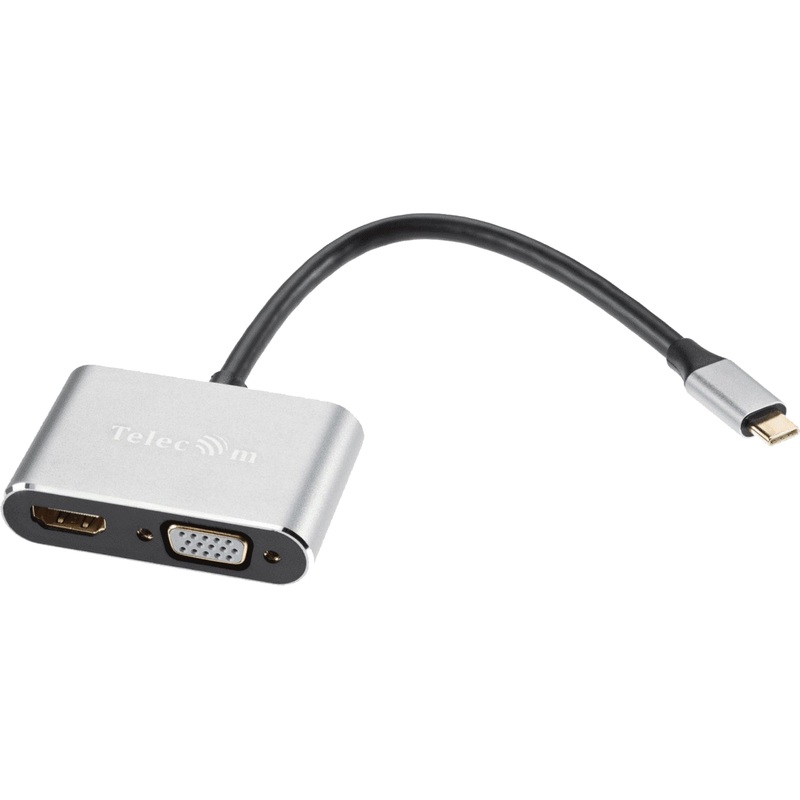 Изображение товара Уценка. Кабель Telecom USB Type-C - HDMI - VGA - USB A - USB PD Type-C 0.2 метра (TUC055)