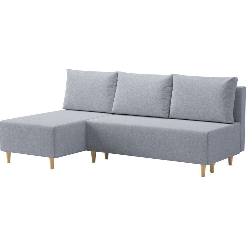 Изображение товара Диван угловой Salotti home Марло светло-серый с механизмом еврокнижка