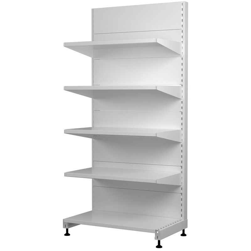 Изображение товара Стеллаж торговый с полками (белый, 1000х600х2150 мм)