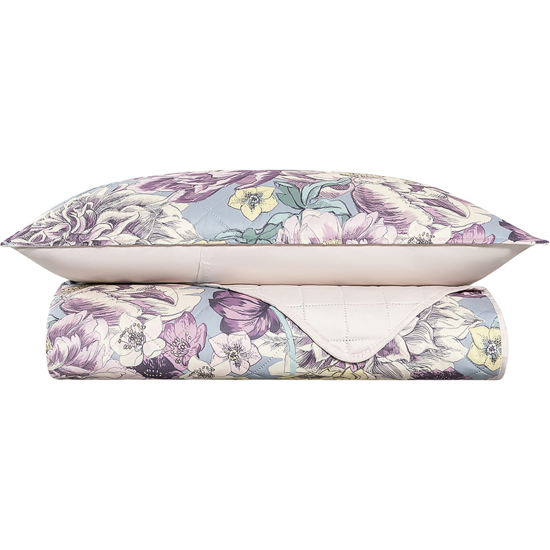 Изображение товара Покрывало стёганое Cassia Соланж микрофибра 230x250 см фиолетовое