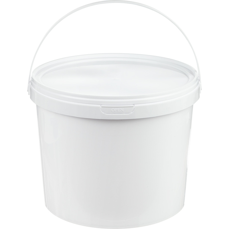 Изображение товара Пластиковое ведро 11.5 л с крышкой и ручкой белое