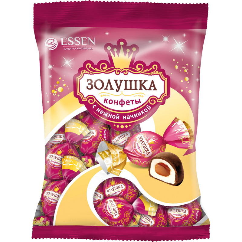 Изображение товара Конфеты Шоколадные Золушка 200 г молочные мягкие вкусные