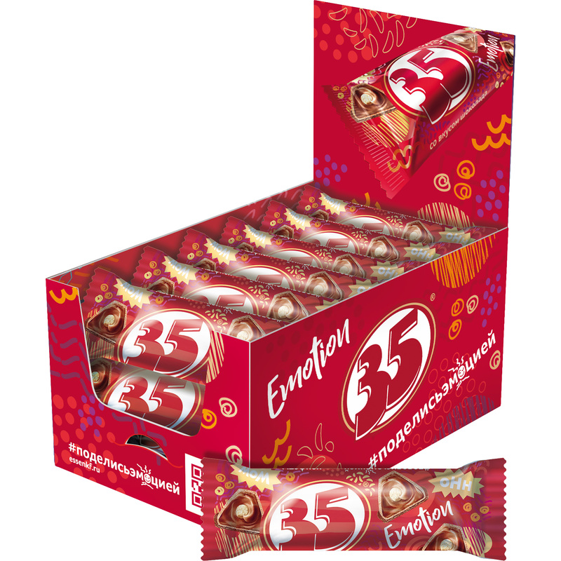 Изображение товара Шоколадные батончики с шоколадной начинкой 25 штук по 20 г each