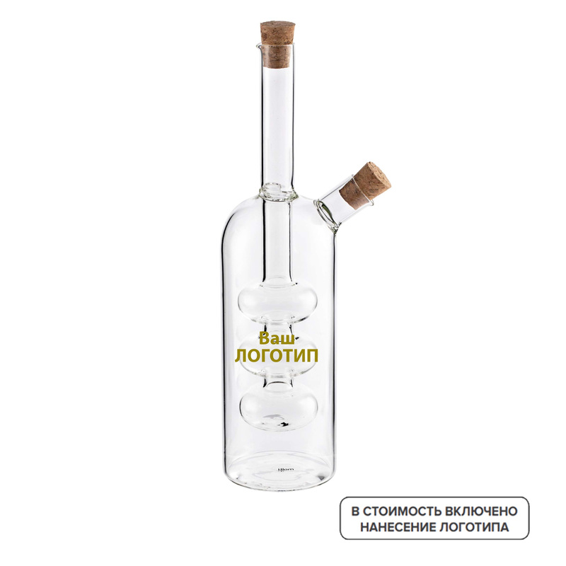 Изображение товара Бутылка для масла Bubble Up стекло 350 мл с индивидуальной печатью