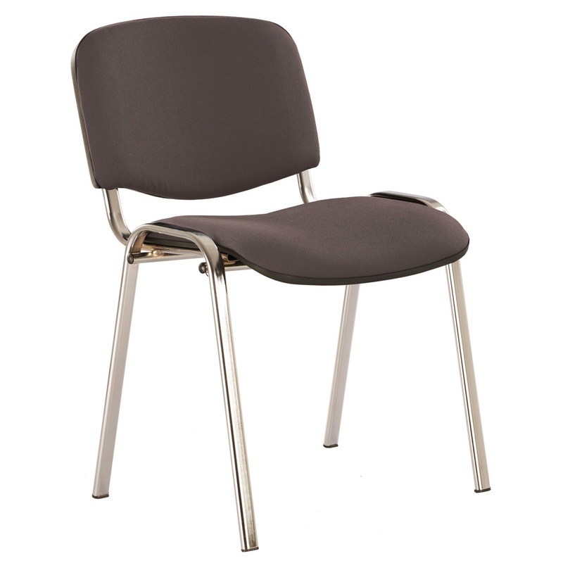 Изображение товара Офисный стул ИЗО/ISO серый ткань металл хромированный