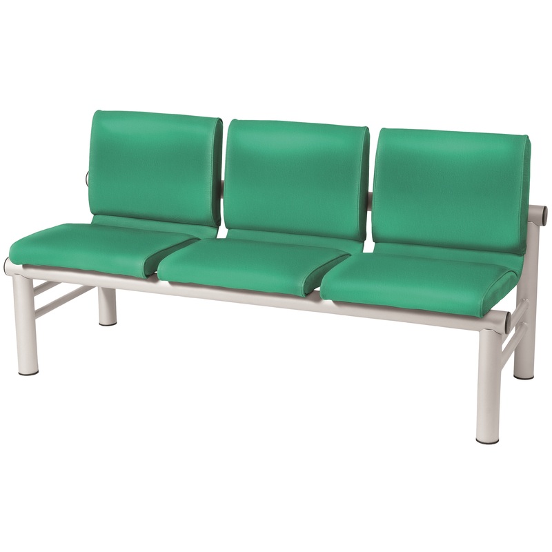 Изображение товара Многоместная секция Карнак зеленая/белая для общественных помещений