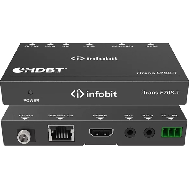 Изображение товара Удлинитель сигнала HDMI RS-232 Infobit iTrans E70S-T 4K
