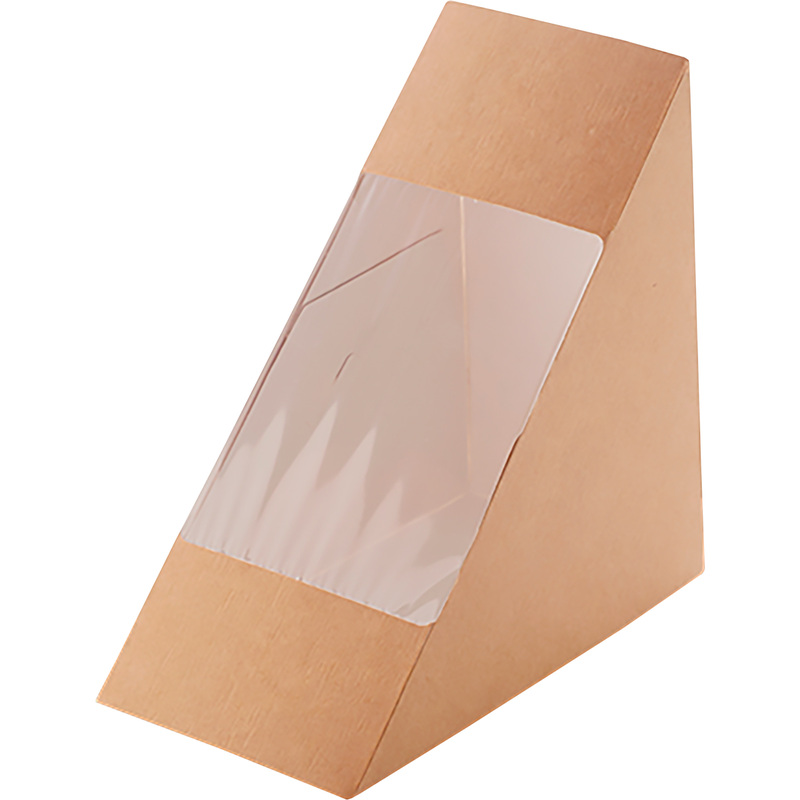 Изображение товара Контейнер 126х126х71 мм крафт упаковка для сэндвичей оптом