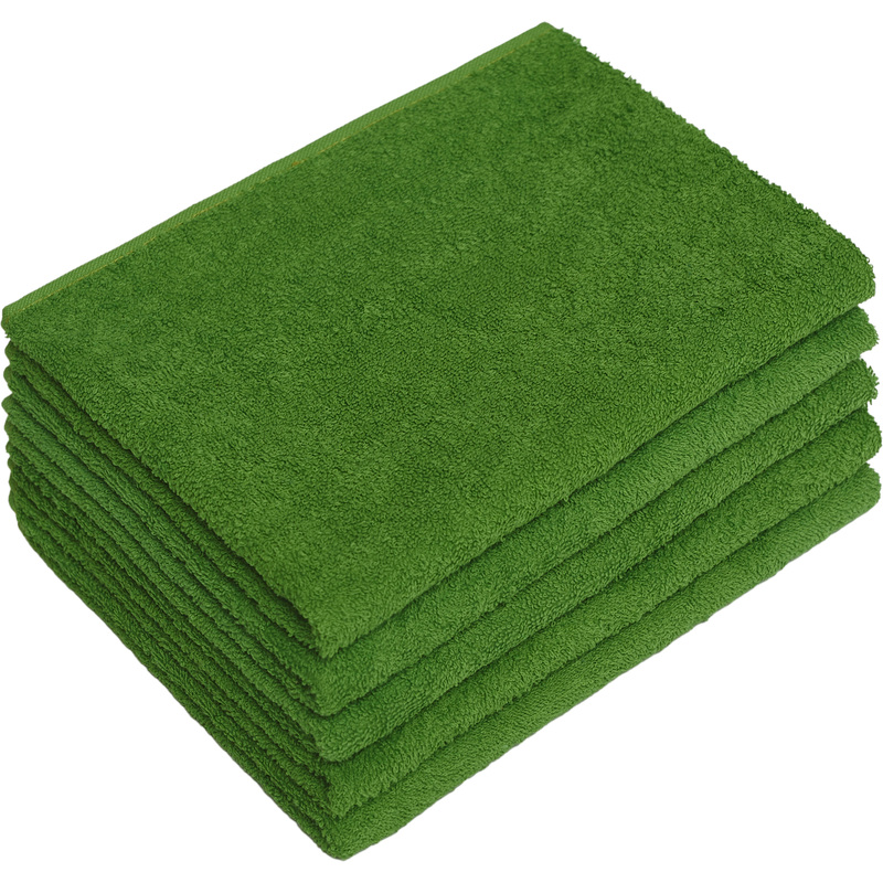 Изображение товара Набор махровых полотенец 5 штук 50x90 см 440 г/кв.м салатовые