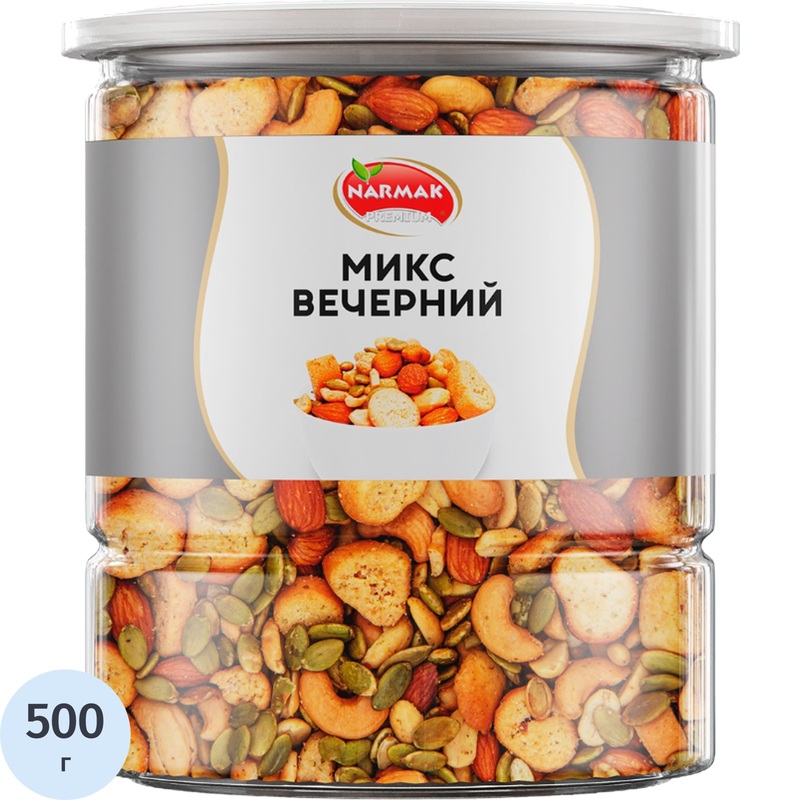 Изображение товара Коктейль Вечерний смесь орехов Narmak 500 г для полезного перекуса