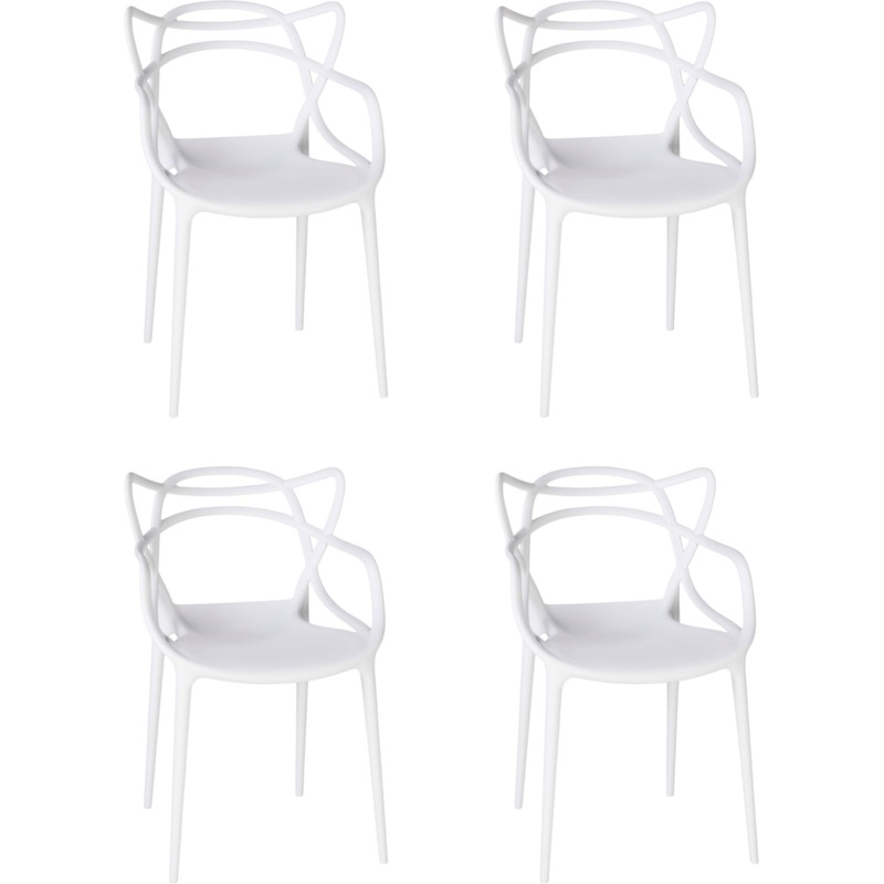 Изображение товара Стул обеденный DOBRIN MASTERS белый (полипропилен, 4 штуки в упаковке)