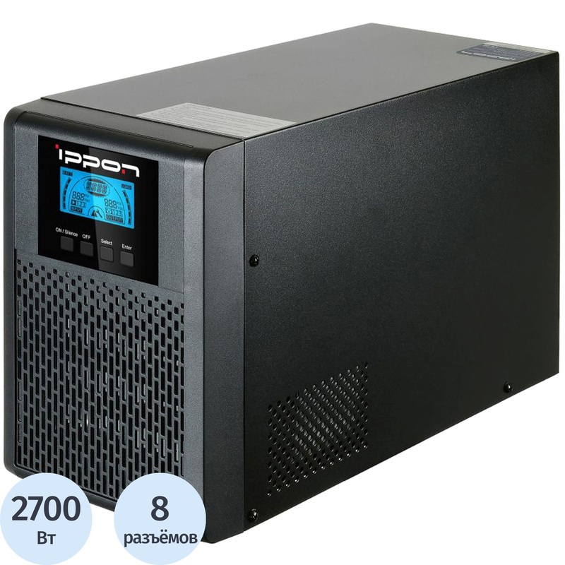 Изображение товара Источник бесперебойного питания Ippon Innova G2 3000 8 розеток USB LAN защита