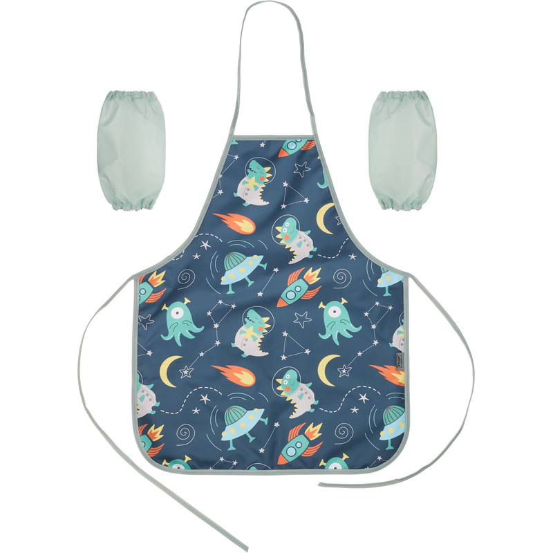 Изображение товара Фартук для труда Комус Класс Космос синий с нарукавниками 49x39 см для мальчиков