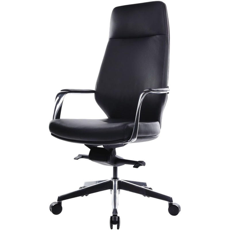 Изображение товара Кресло для руководителя RVDesign Alonzo из натуральной кожи и алюминия черное