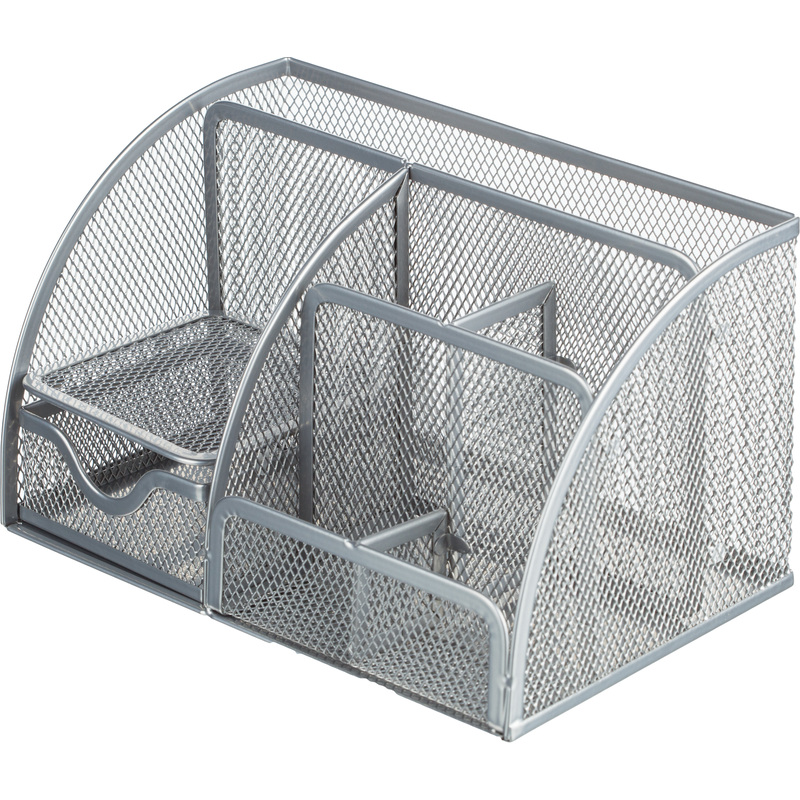 Изображение товара Подставка-органайзер для канцелярских принадлежностей Attache 7 отделений серебристая