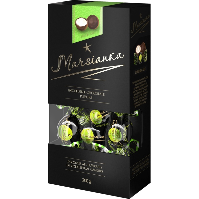 Изображение товара Конфеты шоколадные Марсианка Чизкейк 200 г с многослойным вкусом шоколада и чизкейка