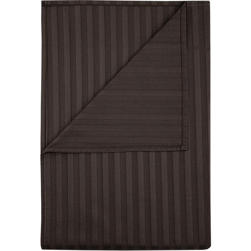 Изображение товара Простыня Monocolor 180x220 см страйп-сатин шоколадная для спальни