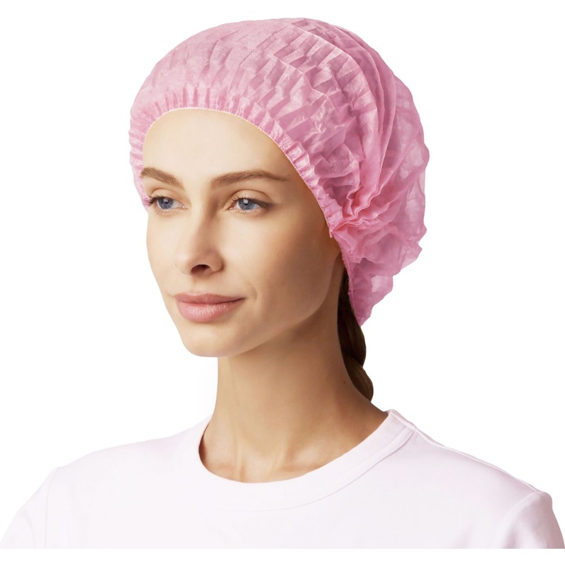 Изображение товара Одноразовые шапочки Шарлотта розовые, 100 штук, медицинские и санитары