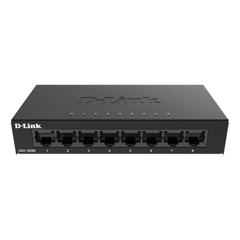 Изображение товара Коммутатор D-link DGS-1008D/K2A неуправляемый 8 портов 1 Гбит/с металл корпус