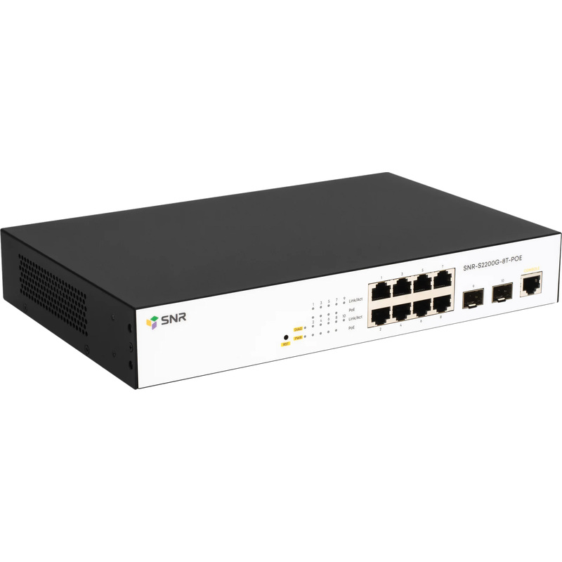 Изображение товара Управляемый коммутатор SNR с PoE 8 портов для бизнес-сетей