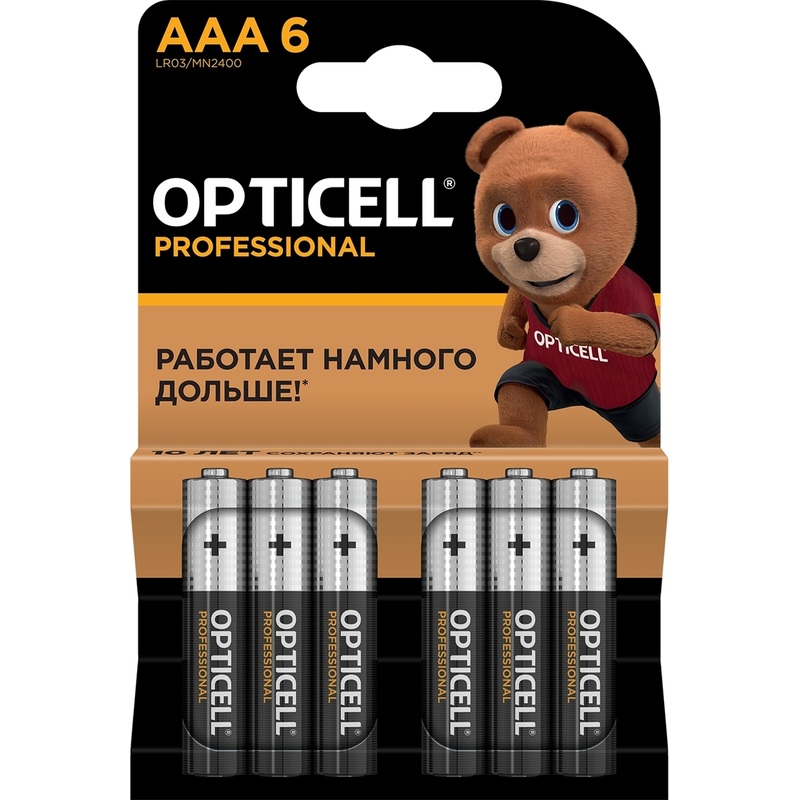 Изображение товара Батарейка AAA мизинчиковая Opticell Professional 6 шт в упаковке