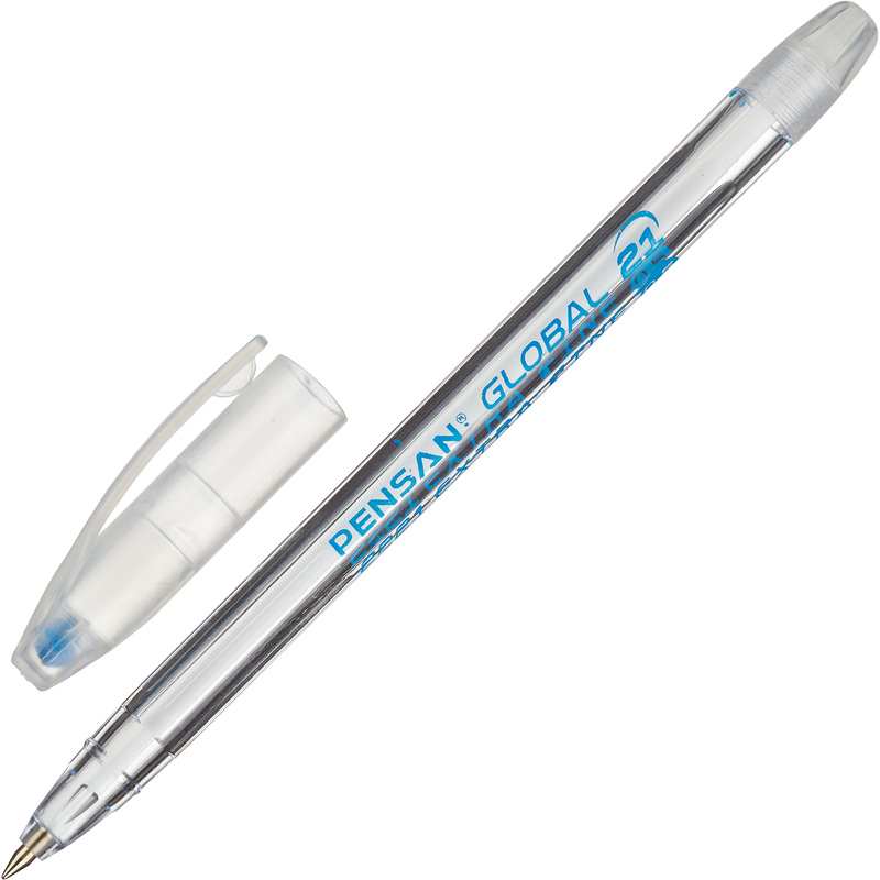 Изображение товара Ручка шариковая неавтоматическая Pensan Global 21 синяя (толщина линии 0.3 мм, 2221)