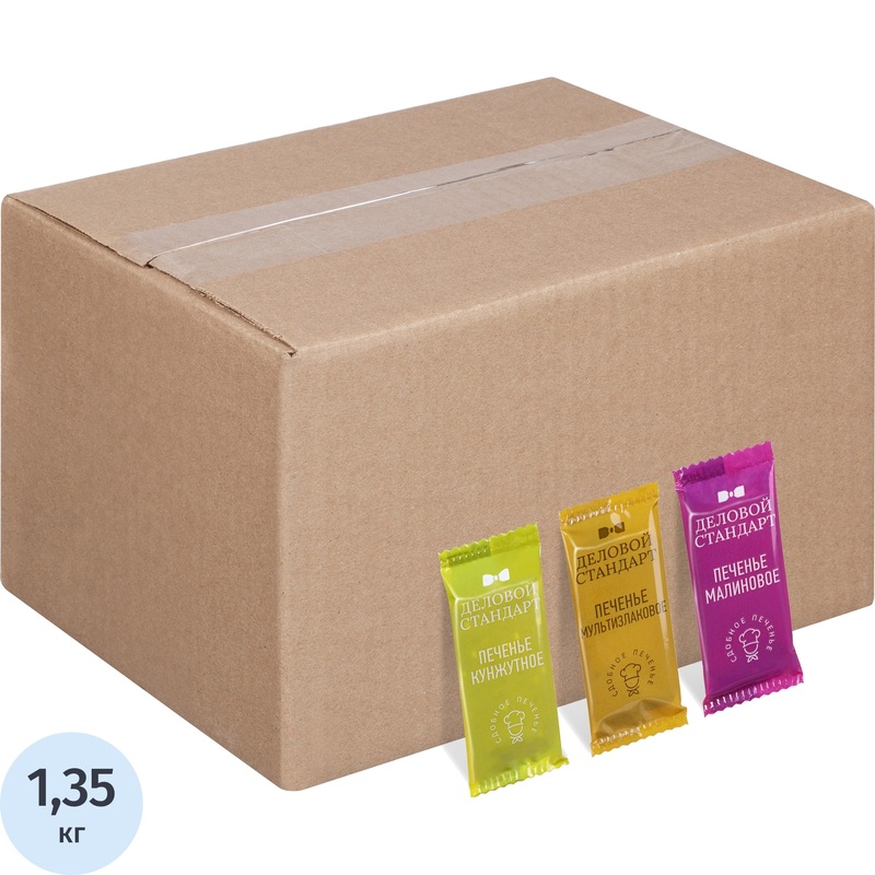 Изображение товара Печенье сдобное ассорти Деловой Стандарт 1350 г три вкуса для офиса и угощений