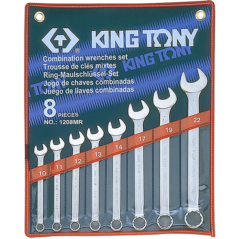 Изображение товара Набор ключей комбинированных King Tony 10-22 мм 8 предметов (1208MR)