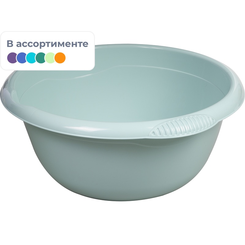 Изображение товара Пластиковый хозяйственный таз Idea 16 л круглый с ручками и сливным носиком