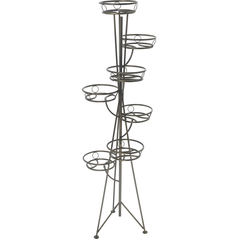 Изображение товара Подставка для цветов Консул-7 бронзовая 48х48х145 см из металла