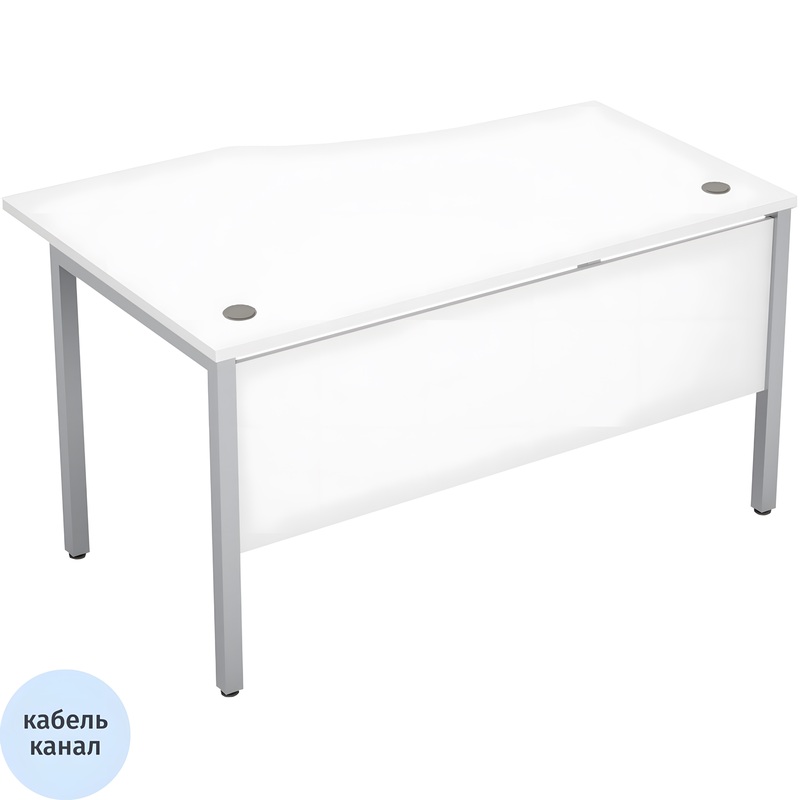 Изображение товара Эргономичный левый стол Avance 6МД.022 белый серый 1400x900 мм