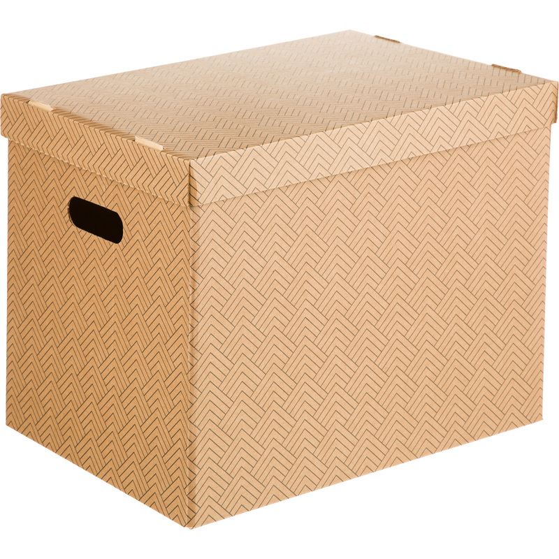 Изображение товара Короб для хранения микрогофрокартон Attache 390x290x320 мм с крышкой бурый 3 шт.