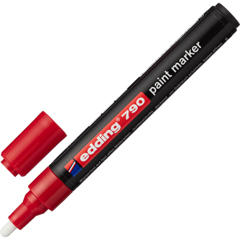 Изображение товара Промышленный лаковый маркер Edding E-790/2 красный 2-3 мм