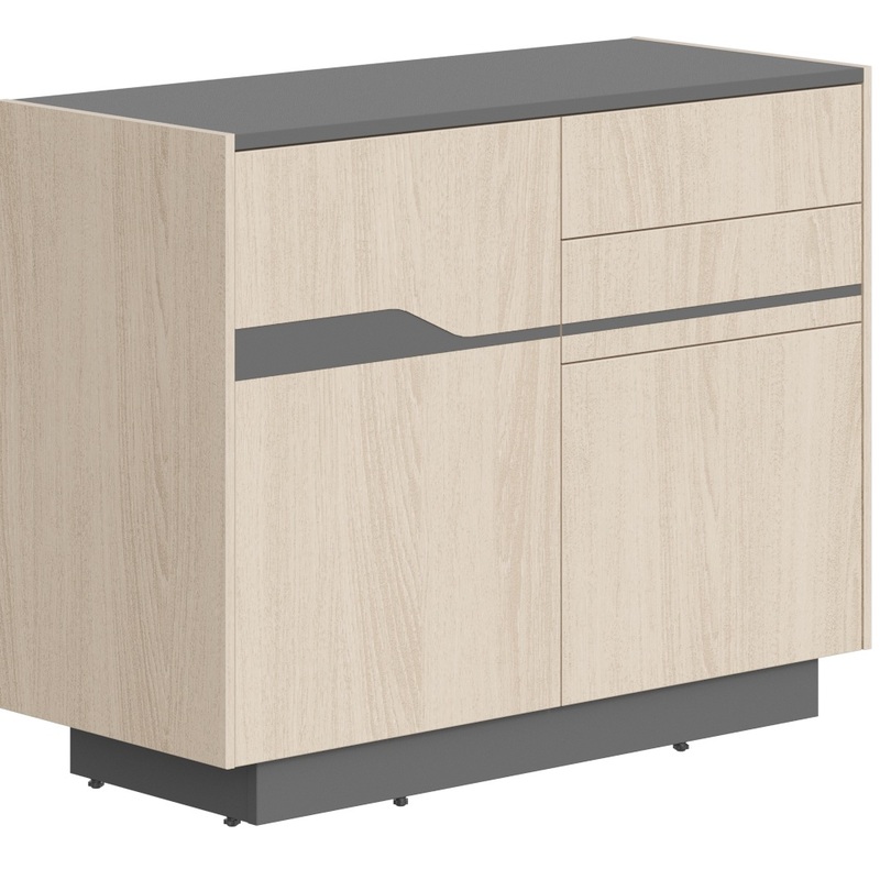 Изображение товара Тумба приставная Line с четырьмя выдвижными ящиками и декоративными фасадами