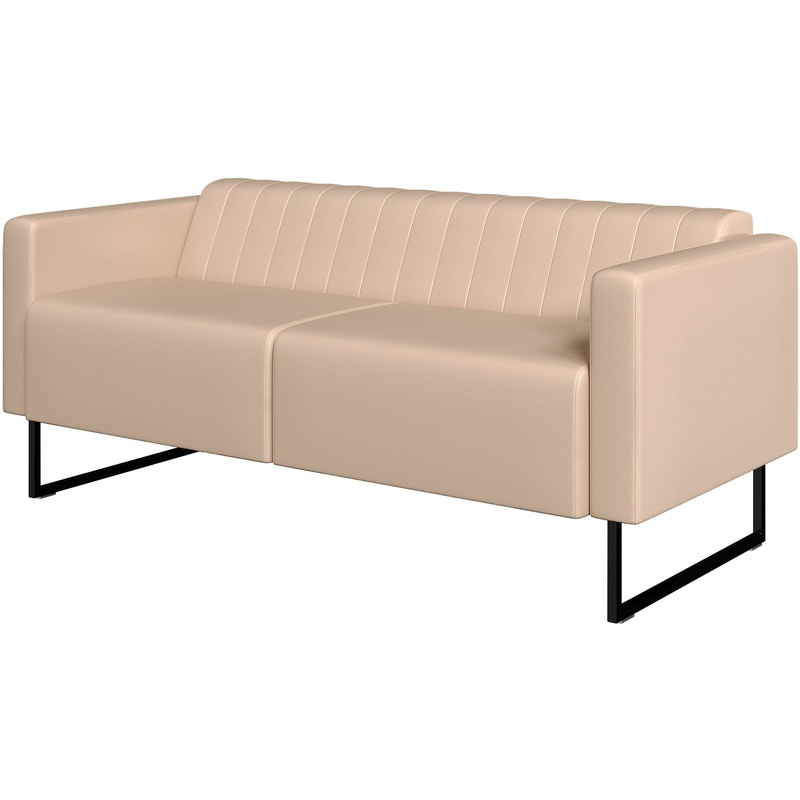 Изображение товара Диван трехместный Bright City бежевый из искусственной кожи