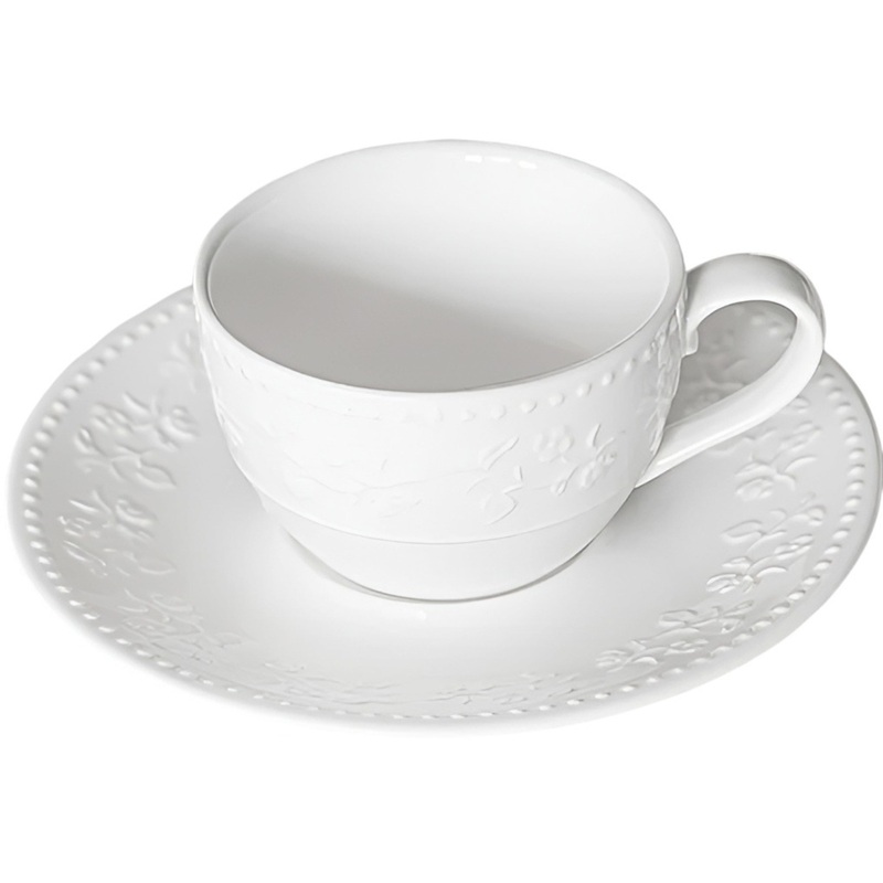 Изображение товара Чайная пара Casa di Fortuna Primavera 300 мл фарфор белая с узором