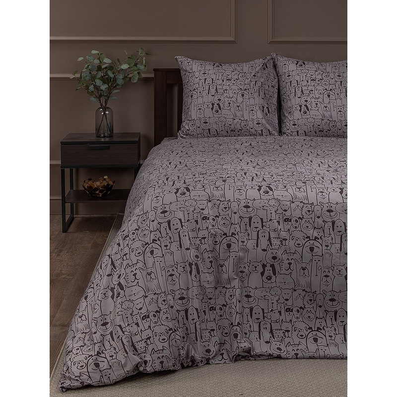 Изображение товара Постельное белье Amore Mio Dogs 93042 (1.5-спальное, микрофибра)