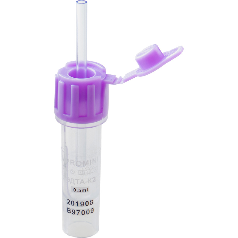 Изображение товара Пробирка с капилляром Impromini ЭДТА-К2 0.5 мл (20 штук в упаковке)