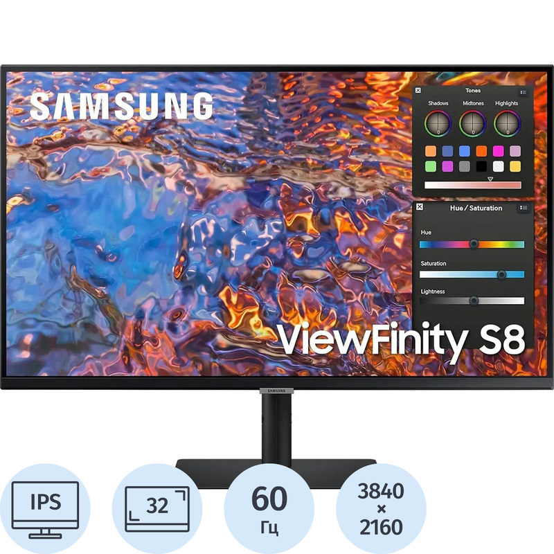 Изображение товара Монитор 32 Samsung LS32B800PXIXCI 4K IPS с USB-C и HDMI 2.0 для работы и развлечений