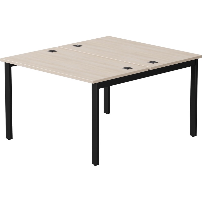 Изображение товара Рабочая станция EVO 254S018DY9005 двухместная дуб соната/чёрная 1180х1370х755 мм